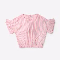 Striped Round-Neck Top-image-4