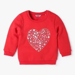 Heart Print Crew-Neck Sweatshirt-image-31