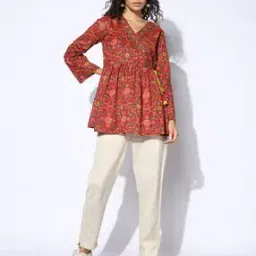 Women Floral Print Regular Fit Tunic-picture-39