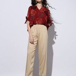 Women Dabu Print Balloon Top-image-69