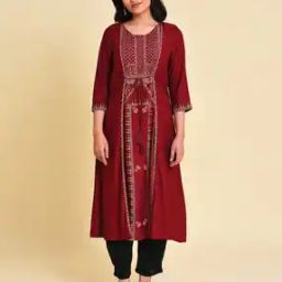 Women Mock Layered R Printed Kurta-image-61