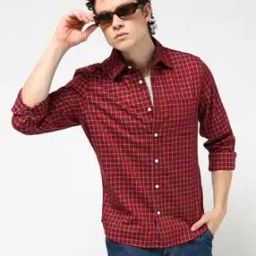 Checked Full-Sleeves Twill Shirt-image-59