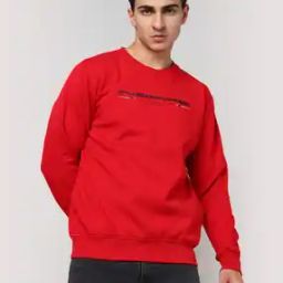Typographic Print Regular Fit Sweatshirt-image-2