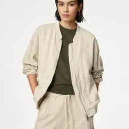 Women Regular Fit Zip-Front Bomber Jacket-image-80
