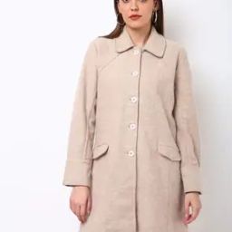 Trench Coat with Flap Pockets-36