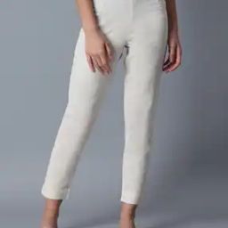 Women Slim Fit Pleat-Front Pants-image-20