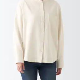 Flannel Stand Collar Long Sleeves Shirt-image-24