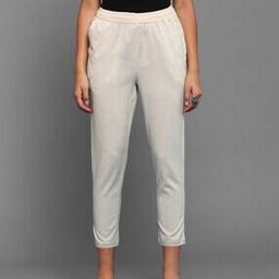 Cigarette Pants with Lace Trims-image-65