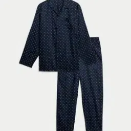 Pure Cotton Polka-Dot Pyjama Set-image-0