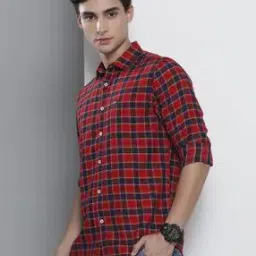 Checked Shirt with Patch Pocket-image-51