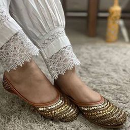 Women Juttis With Fabric Upper-image-55