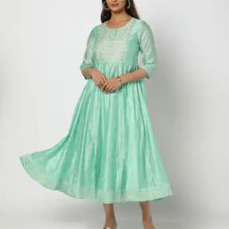 Women Embroidered Fit & Flare Dress-image-15