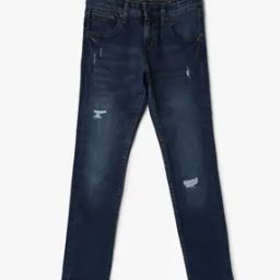 Boys Maze Cashed Mid-Wash Slim Fit Distressed Jeans-image-70