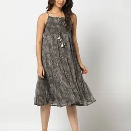 Sequinned Embellished Tiered Dress-image-3