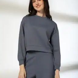 Women Soft Comfortable Scuba Relaxed Fit Sweatshirt-image-98
