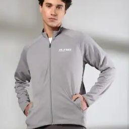 Men Regular Fit High-Neck Zip-Front Jacket-picture-7