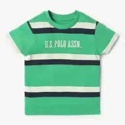 Boys Striped Regular Fit Crew-Neck T-Shirt-image-32