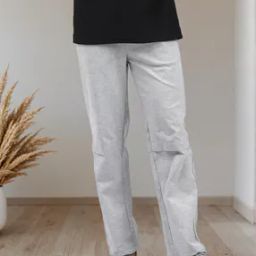 Shein Ankle Length Panelled Straight Track Pants With Pockets-image-96