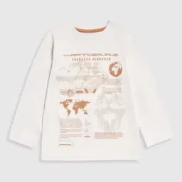 Boys Dinosaur Print Relaxed Fit Crew-Neck T-Shirt-image-8