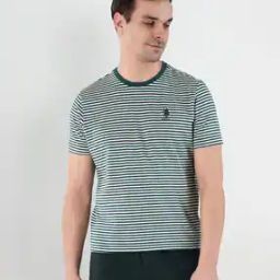 Striped Crew-Neck Cotton T-Shirt-30