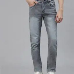 Men Light-Wash Slim Fit Jeans-image-81