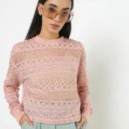 Lace Loose Fit Pullover-image-3