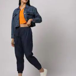 Washed Button-Down Denim Jacket-image-63