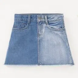 ed-a-mamma Girls Colourblock A-Line Skirt with Frayed Hem-picture-33