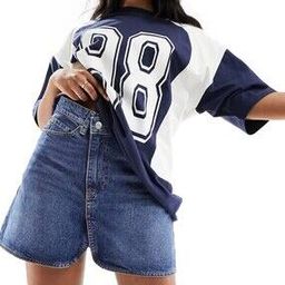 Women Light-Wash Mini A-Line Skirt-image-88