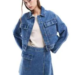 Circular Design Collection Workwear Jacket In Mid-Wash-45