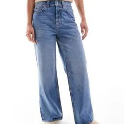 Women Lightly Washed Dad Fit Jeans-image-90