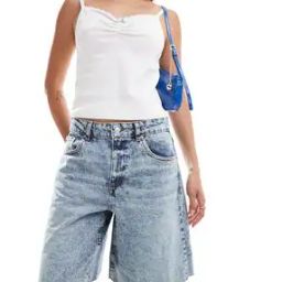 Denim Shorts with Insert Pockets-image-8