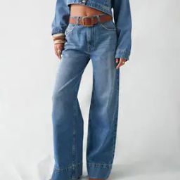 Wide-Leg Jeans with Deep Hem-image-47
