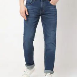 Men Mid-Wash Ricardo Straight Fit Jeans-image-29