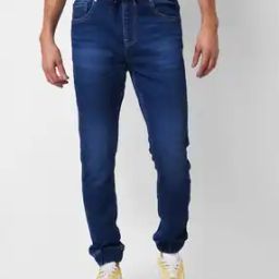 Men Lightly Washed Jogger Jeans-image-31