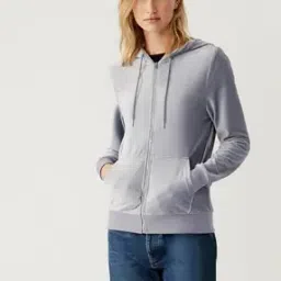 Zip-Front Hoodie with Kangaroo Pockets-picture-12