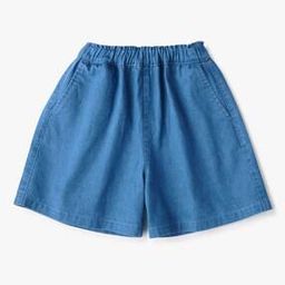 Unisex Washed Denim Culotte Shorts-picture-43