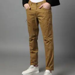 Men Straight Fit Flat-Front Cargo Pants-image-55