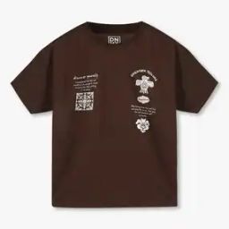 Boys Typographic Print Boxy Fit Cotton Crew-Neck T-Shirt-picture-20