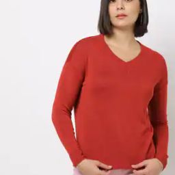 Nubi Meghan Knitted V-Neck Pullover-47