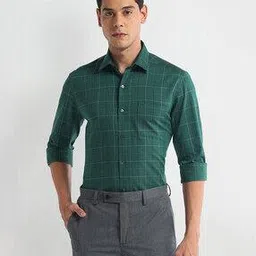 arrow Men Checked Slim Fit Cotton Shirt-picture-47