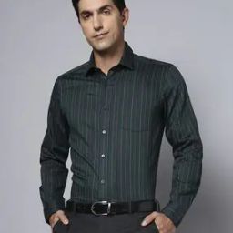 Men Striped Slim Fit Shirt with Patch Pocket-picture-22