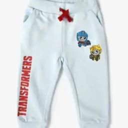 Boys Typographic Print Cotton Joggers-27