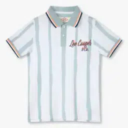 Boys Striped Regular Fit Polo T-Shirt-image-25