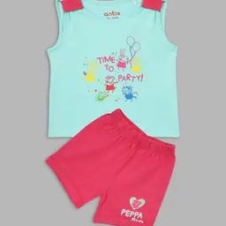 Peppa Pig Print T-Shirt & Shorts-image-15