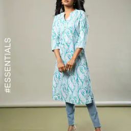 Women Paisley Print Straight Kurta-image-38
