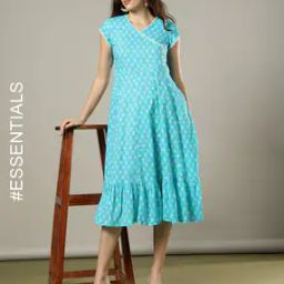 Women Floral Print A-Line Dress-image-55