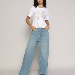 lee cooper Women Mid-Wash Wide-Leg Jeans-picture-37