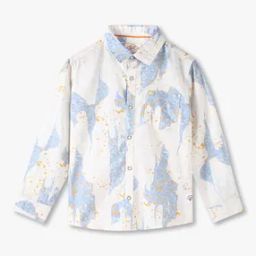 Boys Printed Slim Fit Shirt with Patch Pocket-image-36