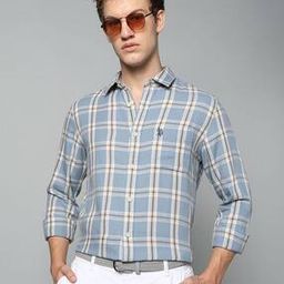 Men Checked Regular Fit Shirt with Patch Pocket-image-94